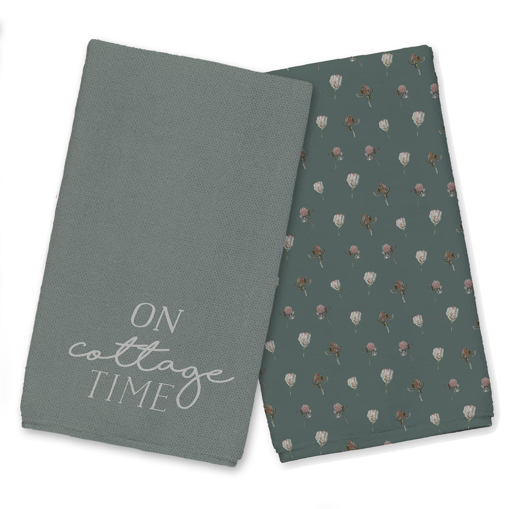 On Cottage Time Tea Towel Set